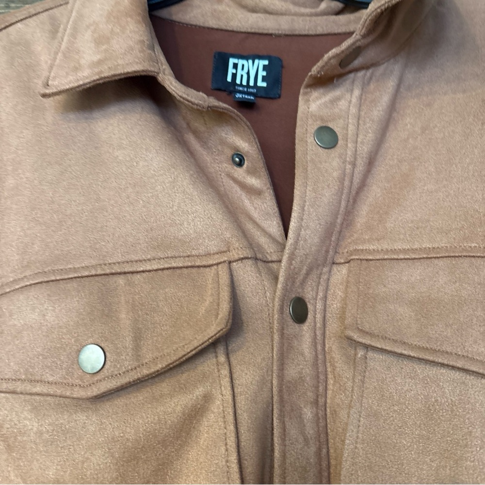 Frye Tan Lightweight Shirt Jacket Versatile Style